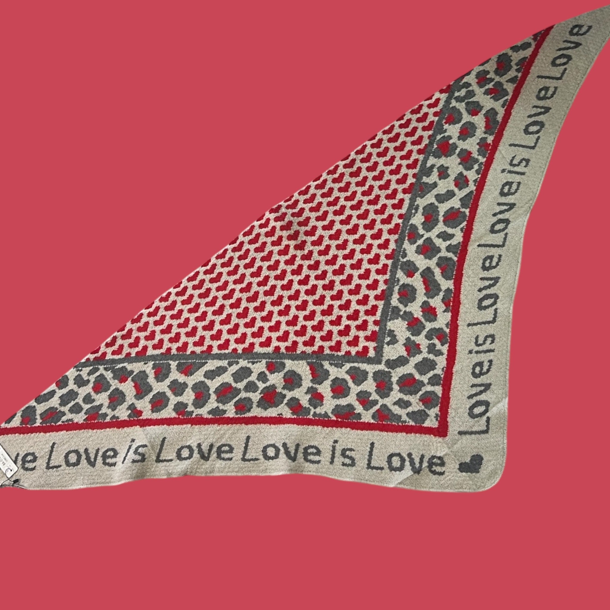 Grote 3 hoek sjaal met LOVE