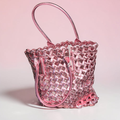 Aparte tas  roze metallic