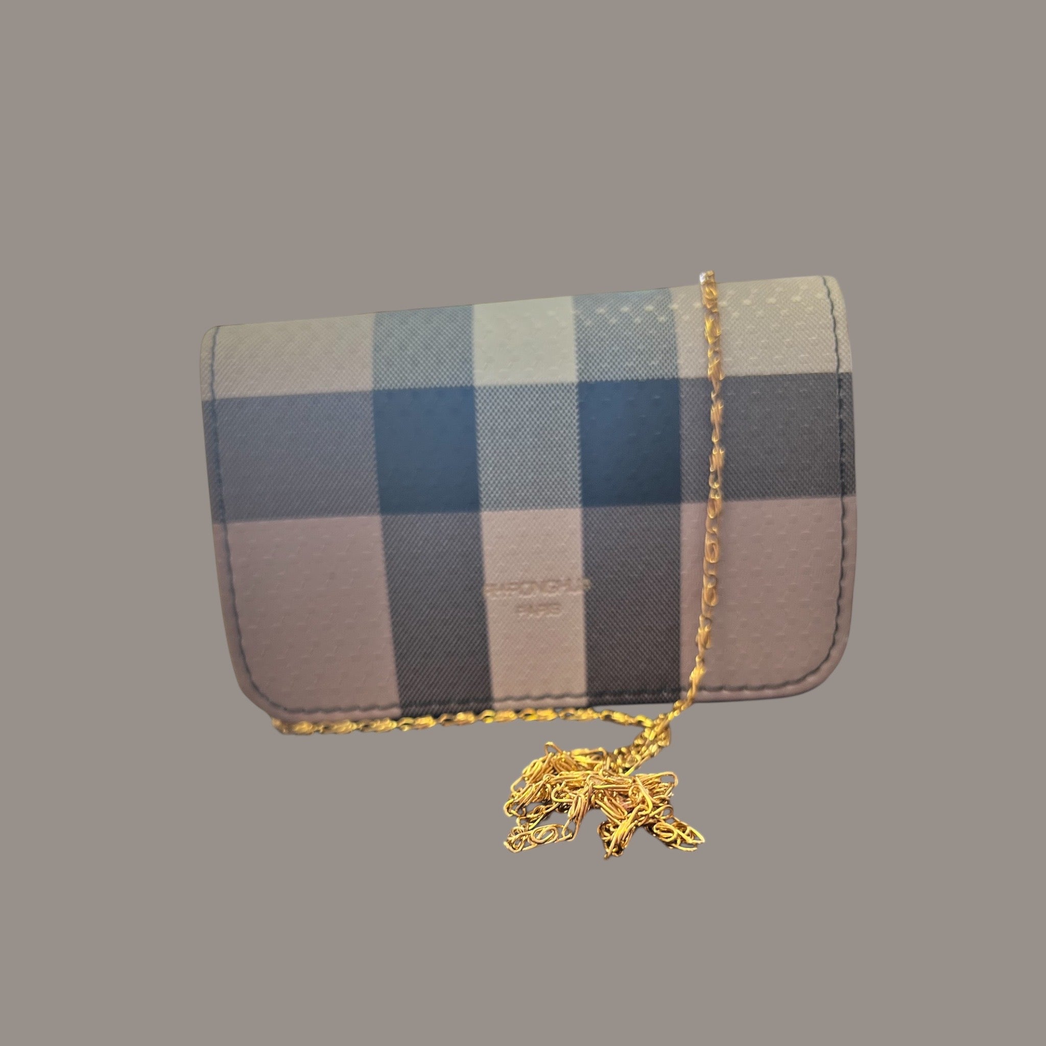 Luxe tasje met gouden hengsel