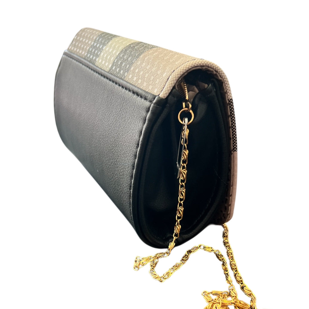 Luxe tasje met gouden hengsel