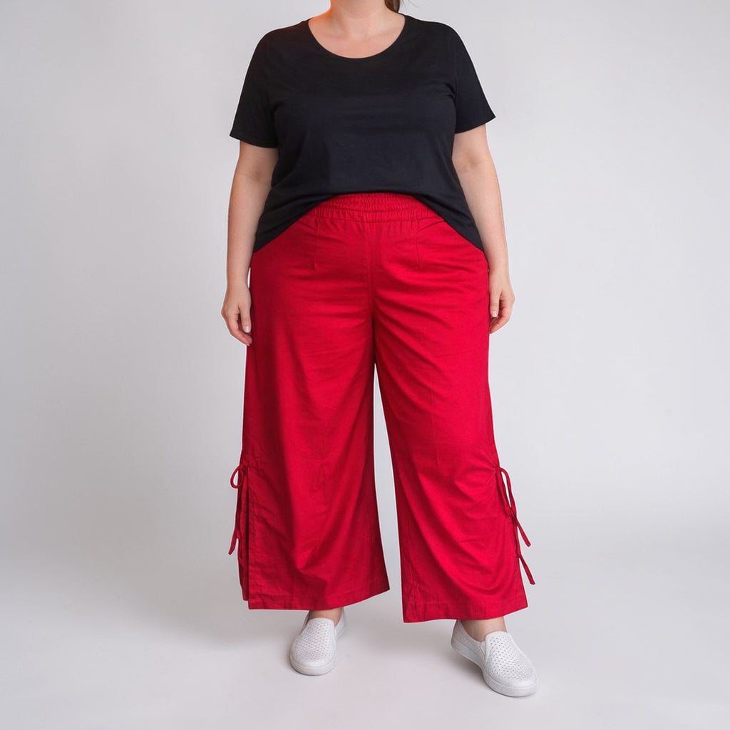 Luna Serena wijdere broek rood past voor maat 48 tot 52