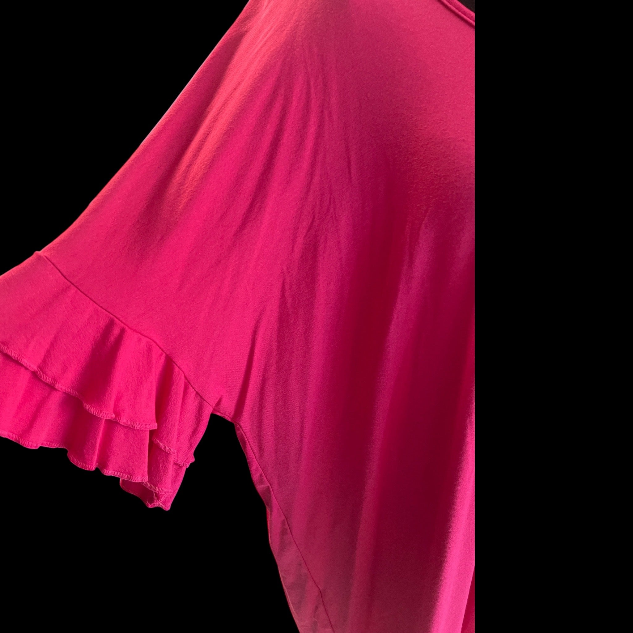 Shirt roze Naveed met roezel mouw mt 1-2-3