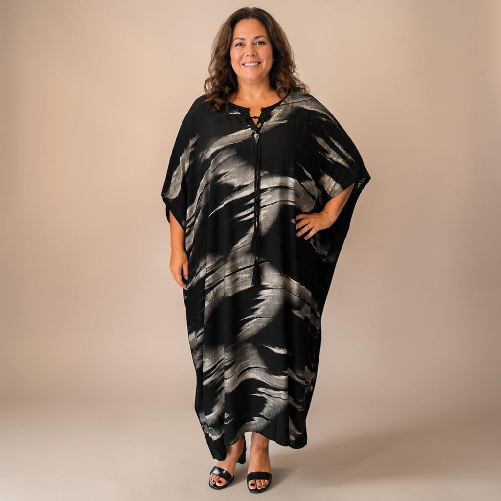 Kaftan jurk Batik Luna Serena One Size alle maten tot maat 58