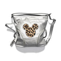 Silberne Tasche mit Mickey-Mouse-Panther-Print