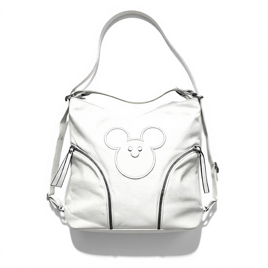 Tas met omlijning Mickey Mouse wit