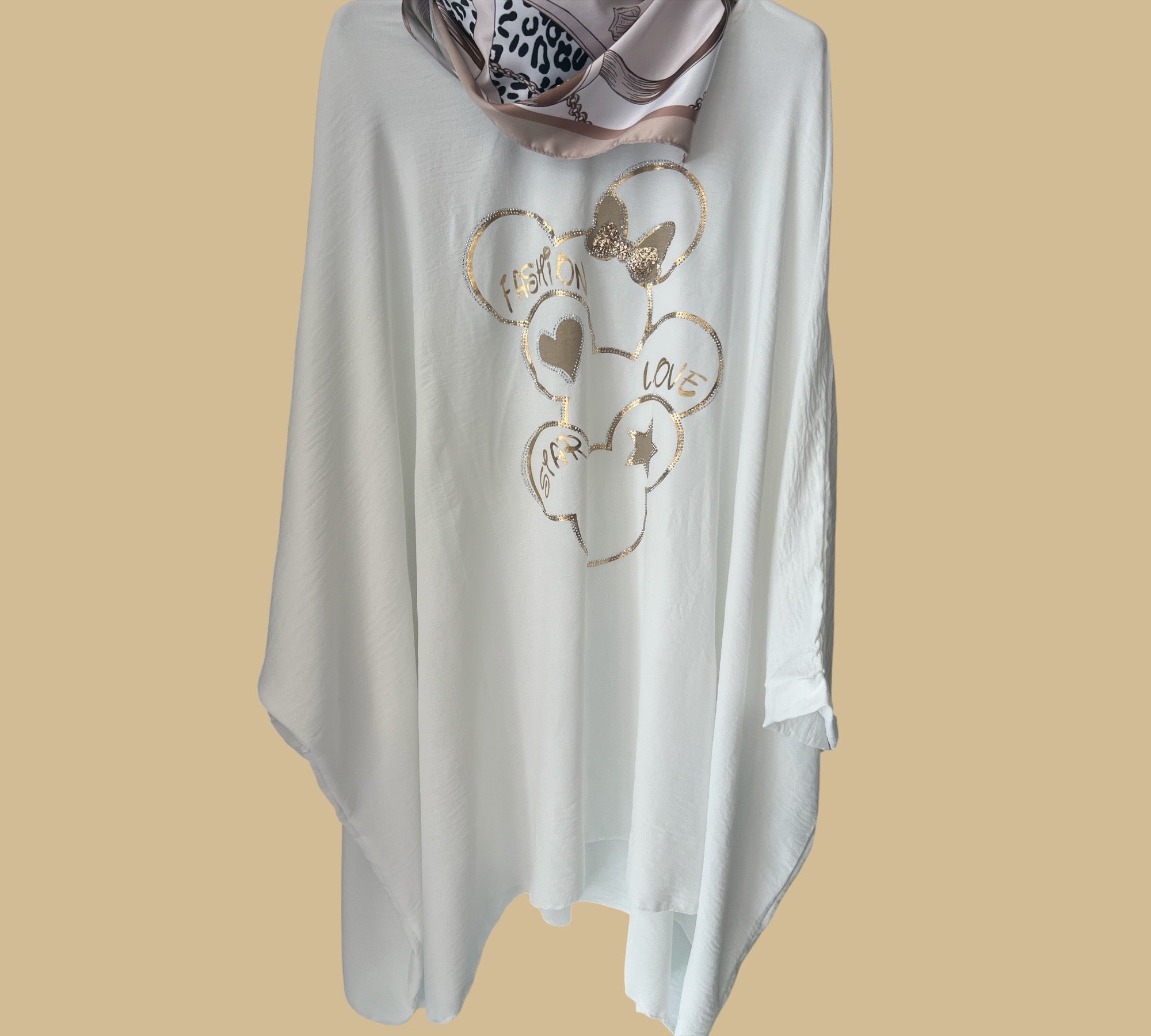 Big shirt met opdruk Mickey One size tot maat 58