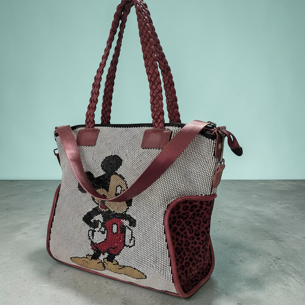 Grote Mickey Mouse tas met glitter