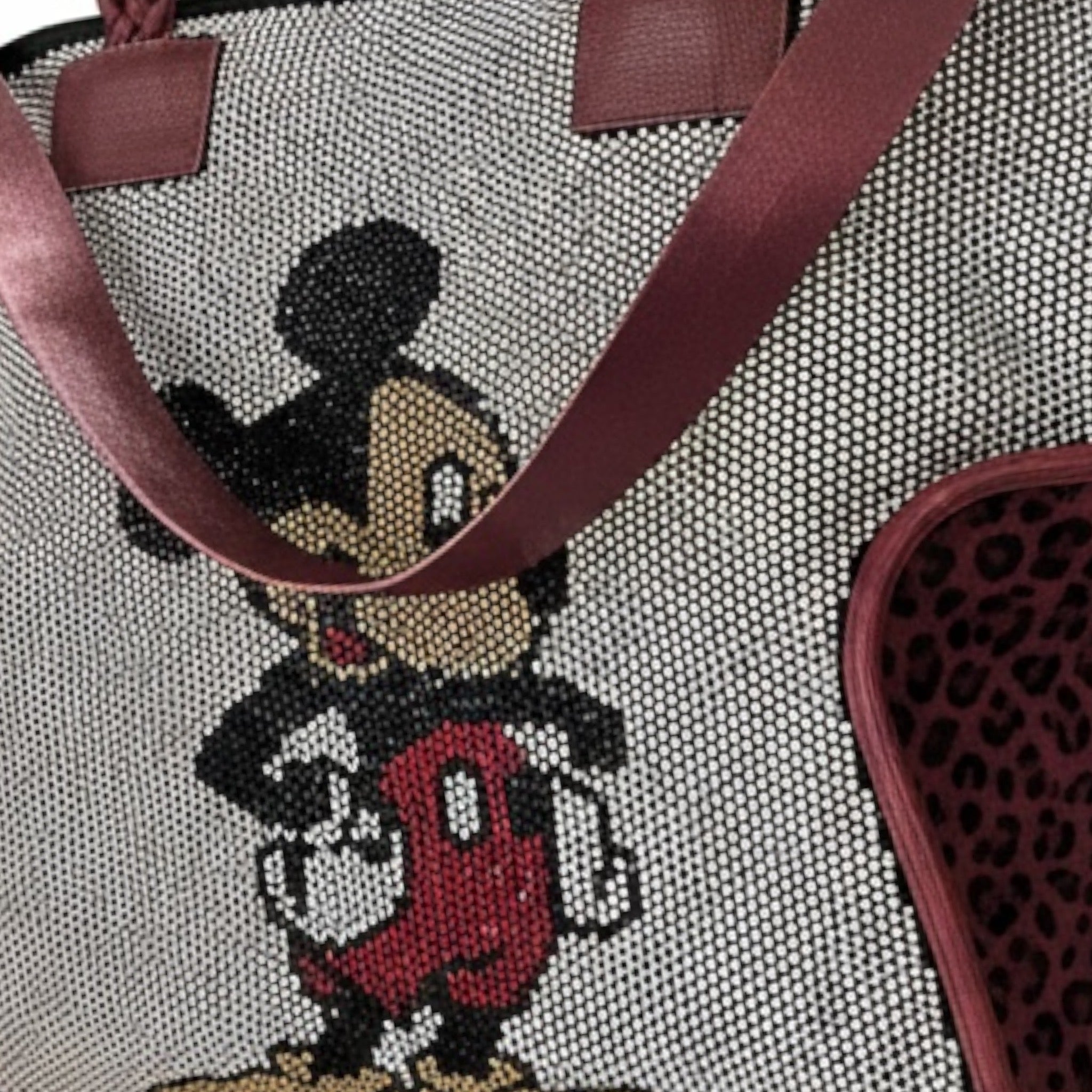 Grote Mickey Mouse tas met glitter