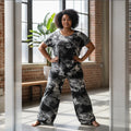 2 delig wijde broek en shirt maat 48/50/52