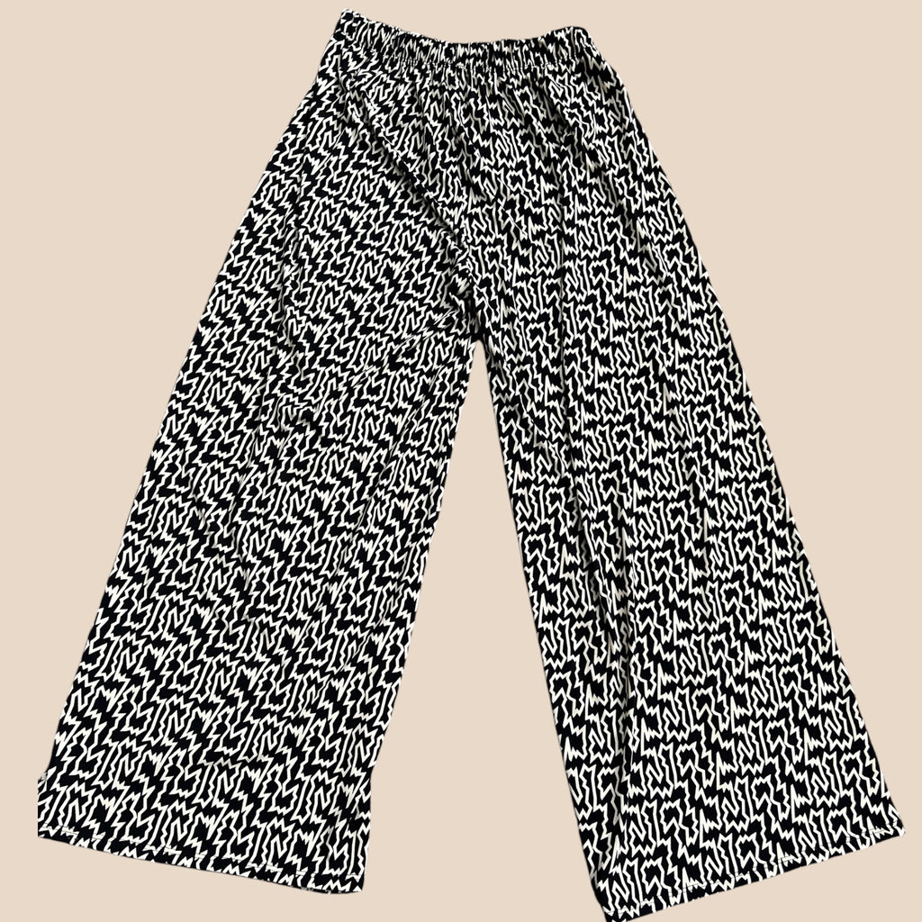 Broek wijde pijpen One size past oor maat 48-50-52
